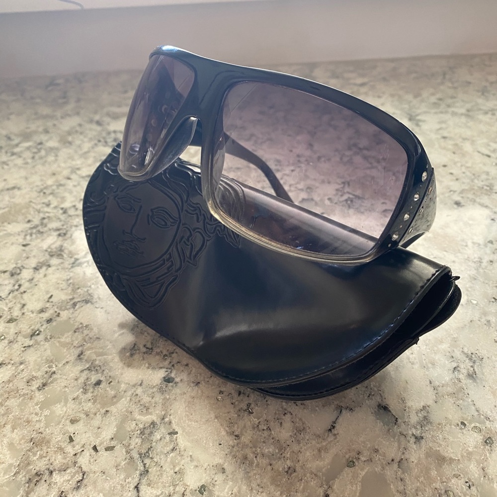 Versace Shield Style Sunglasses